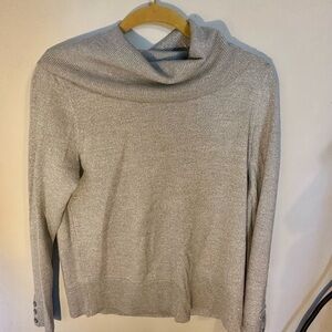 Talbots Metallic Cowl Neck Sweater
